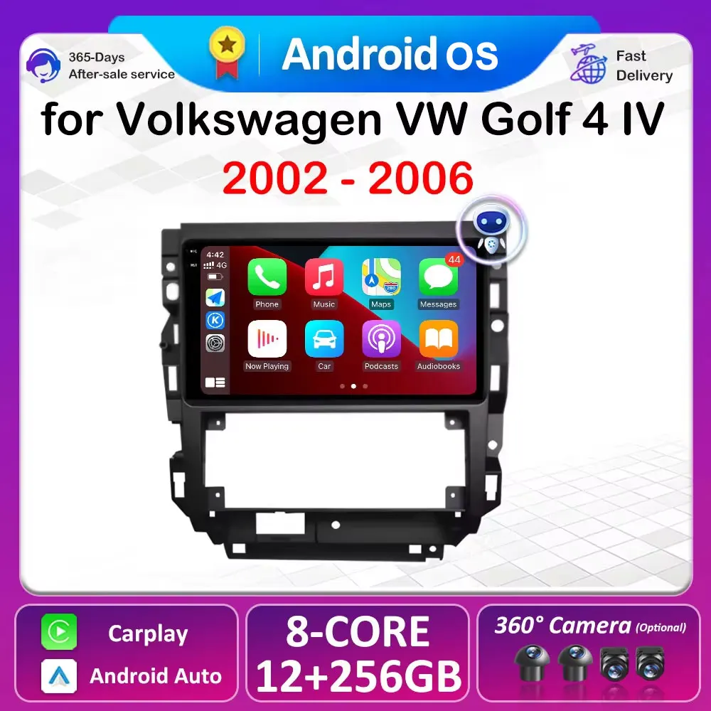 

Car Radio Multimedia Player Android 16 for Volkswagen VW Golf 4 IV LHD 2002 - 2008 Jetta MK4 Classics Carplay Auto 4G GPS Navi