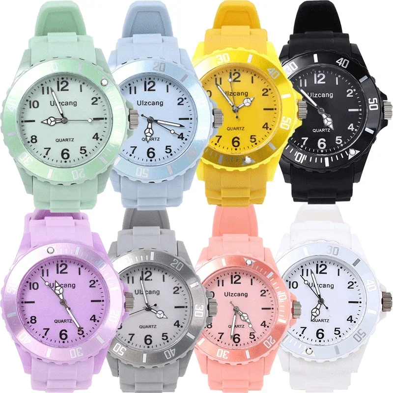 Montre-bracelet numérique à quartz pour couple, montre-bracelet électronique, montres de sport pour femmes fraîches, horloges à la mode, bonbons