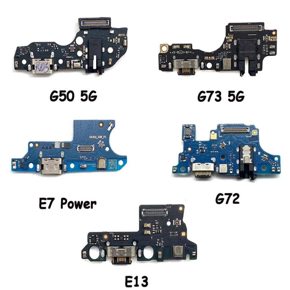 Charging Port Board For Moto E6 Plus G6 Play G9 Plus E7 Power G22 G73 5G G50 5G Microphone Module USB Fast Charge Connector Flex