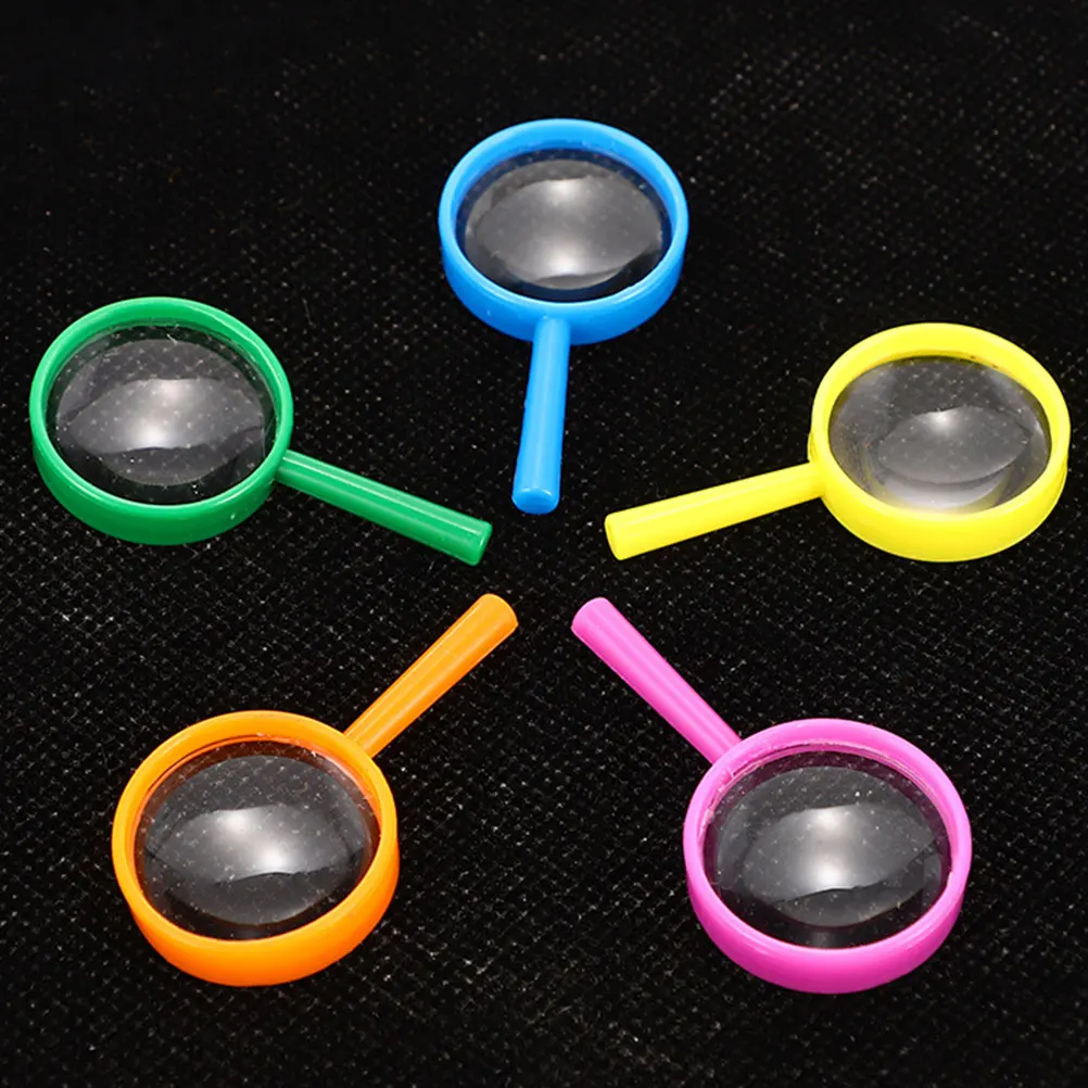 

6pcs Handheld Magnifier Portable Lightweight Science Supplies Reading Accessories For Books Maps Nature Exploration