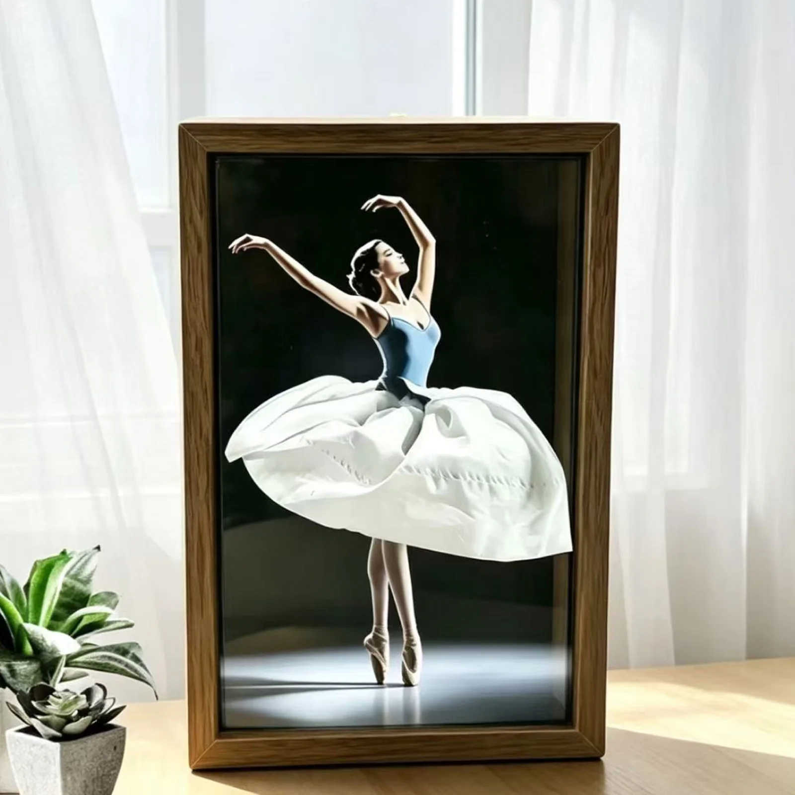 Wooden Tissue Box Holder For Living Room Home Decor Ballet Girl Wood Facial Tissue Dispenser Light Luxury Desktop Organizer Art