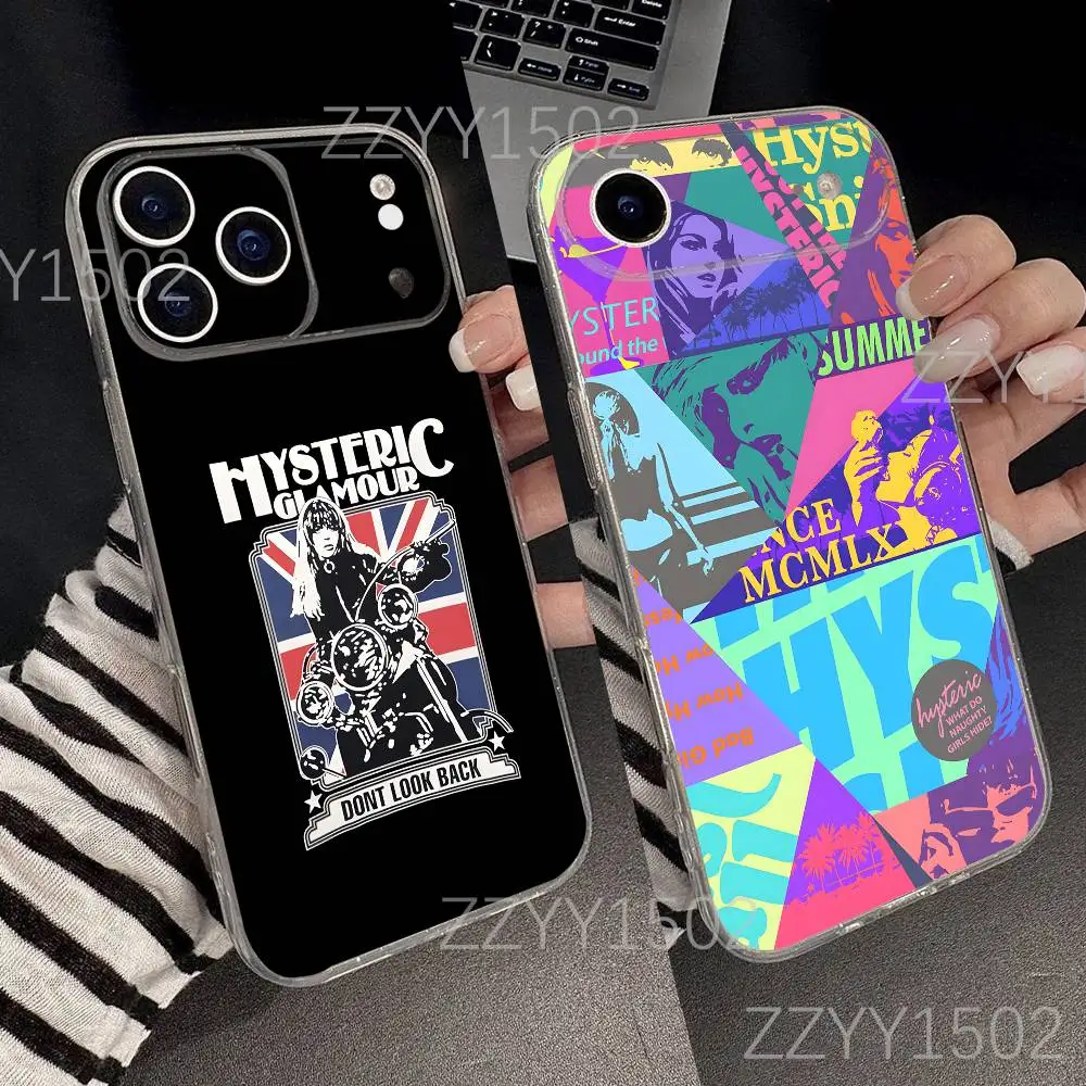 

H-HystericS Fashion Glamour Girl Phone Case For iPhone 17,16,15,14,13,12,11 Pro,Max,Plus,X,XS,XR,SE4,E Mini Transparent Soft
