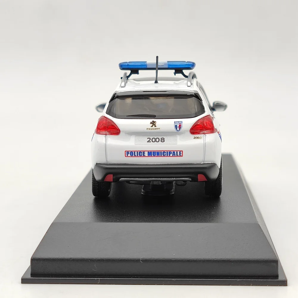 Norev 1/43 For P~ot 2008 2013 Police Municipale White Diecast Model Toys Cars Limited Collection Auto Hobby Gift