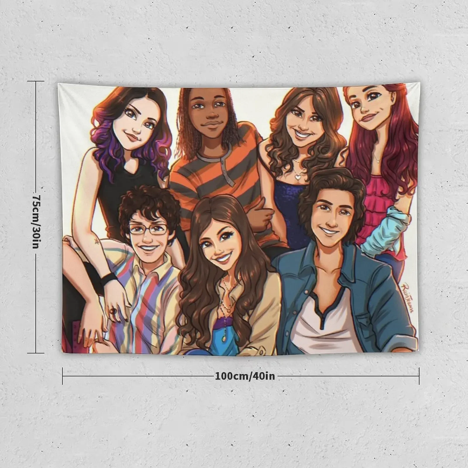 Victorious Cast Tapestry Aesthetic Room Decor Korean Bedroom Decor Aesthetics For Room Bedroom Decorations Tapestry