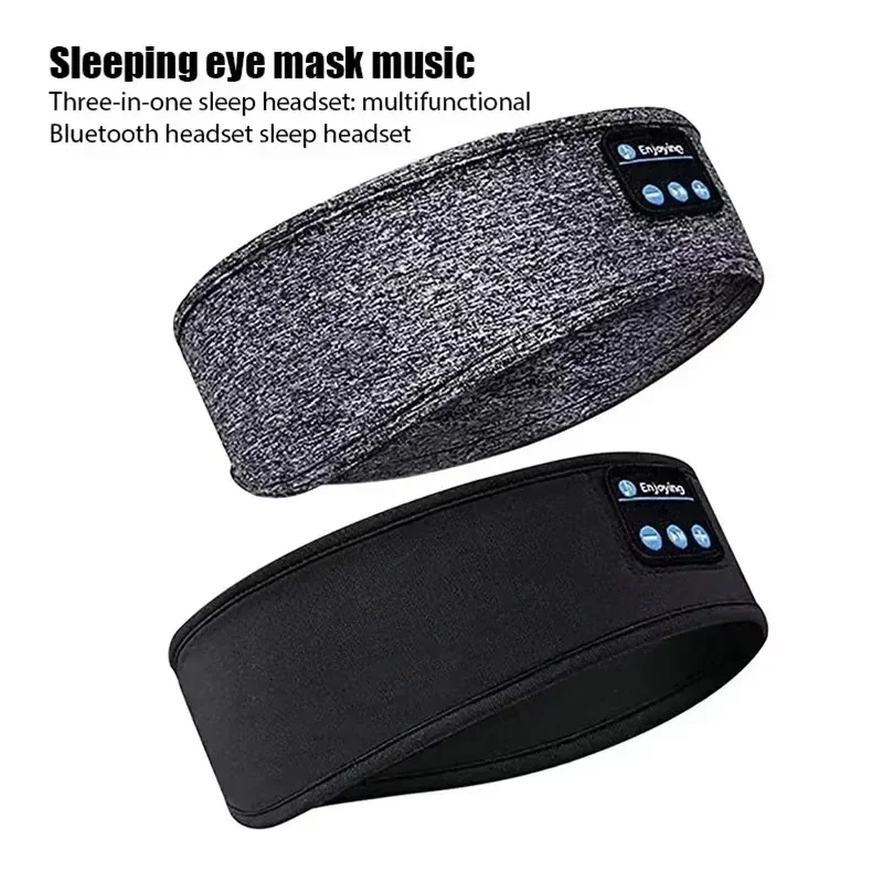 Bluetooth Headband Sleep Headphones Wireless Music Sports Sleep Mask Light Blocking for  Running Adjustable Earphones