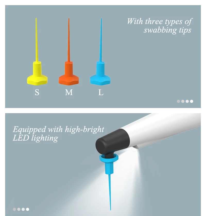VVDental Endodontischer Wurzelkanal-Schall-Irrigator-Aktivator mit LED und 60 Stück Spitzen für die endodontische Reinigung – Zahnärztliches Instrument – Detail 4