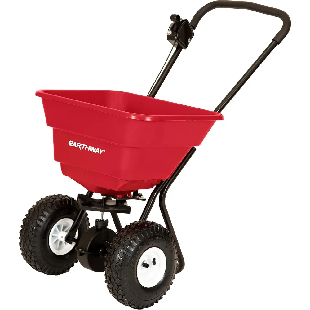 2050P 80 LB (36 KG) Deluxe Heavy-Duty Walk-Behind Commercial Broadcast Spreader Pre-Assembled with Pneumatic Tires