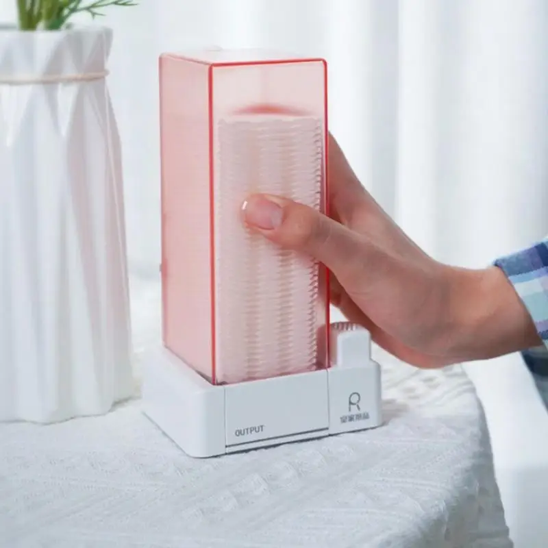 Automatic Cosmetic Cotton Box Press Type Dustproof Makeup Remover Cotton Pad Storage Dispenser Home Gadgets