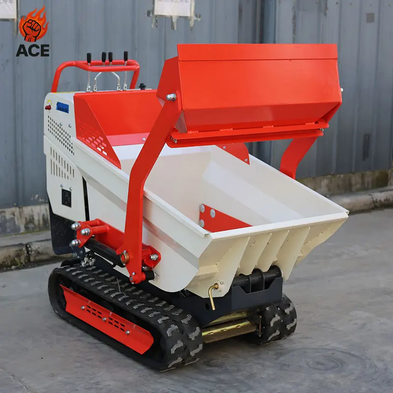 รถดัมพ์ตีนตะขาบขนาดเล็กแบบปรับแต่งได้ รถดัมพ์ตีนตะขาบอเนกประสงค์ขนาดเล็ก 800 กก. รถขนส่งขนาดเล็กสำหรับรถผสมคอนกรีต