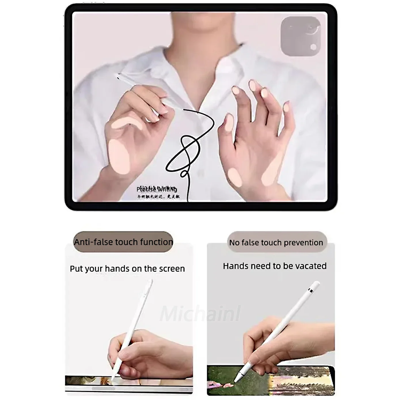 Für iPad Bleistift mit Palm Rejection Tilt, für Apple Pencil 2 2014-2018 Stift Stift iPad Pro 11 2018 Luft 2024 7/12,9/10. m4 Stift