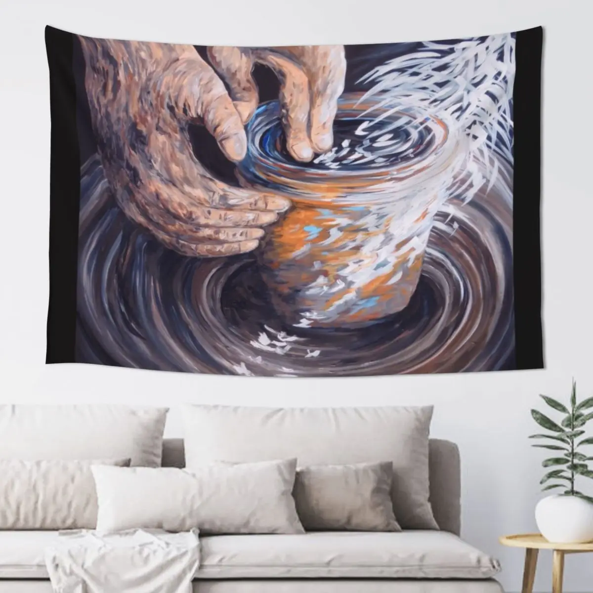 

In the Potter's Hands Tapestry Wall Mural Room Design Tapestry