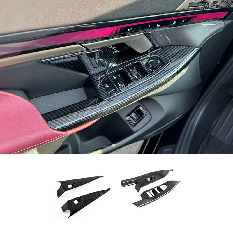 

Крышка переключателя стеклоподъемника для BMW 5 серии G60 2024, отделка, аксессуары для интерьера, ABS углеродное волокно