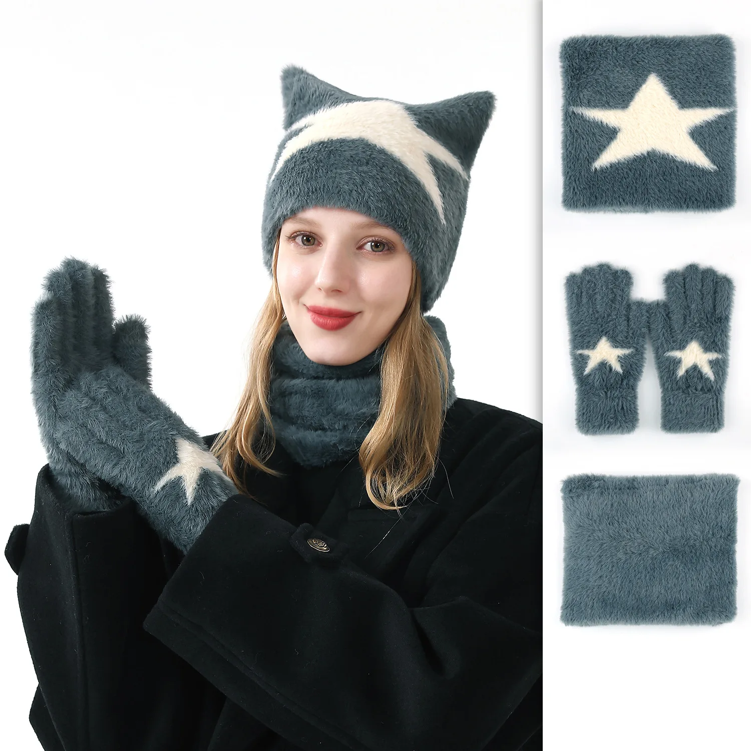 winter-hat-scarf-gloves-three-piece-set-warm-windproof-cold-proof-ear-protection-knitted-hat