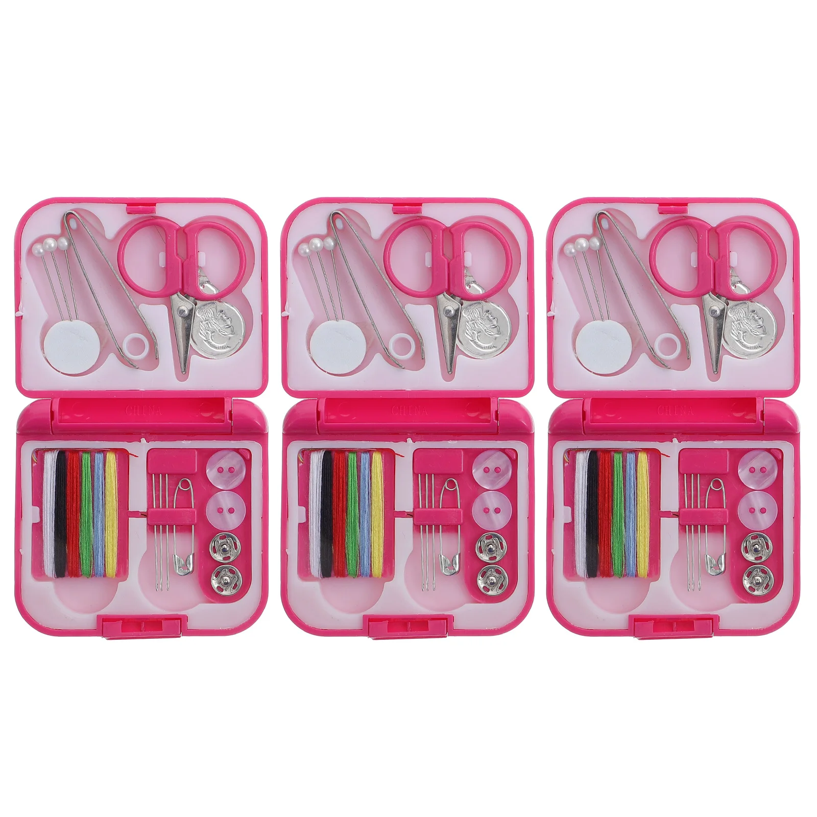 

3 Boxes Sewing Set Stitching Seam Quilting Kits Hand Supplies Portable Needlework Tools Manual