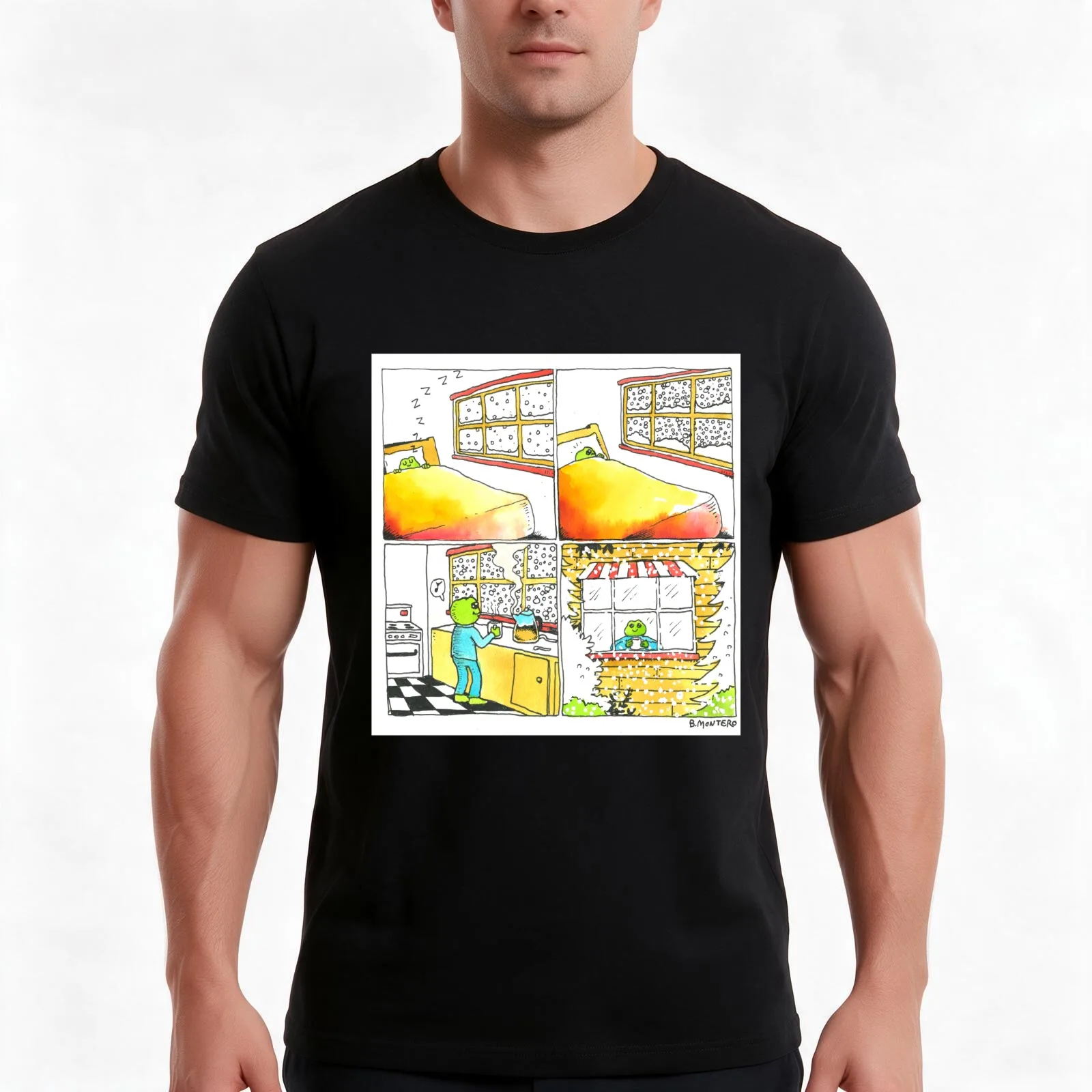 Snow Day T-Shirt, Summer Casual Cotton Tee, Oversized Streetwear Tops, Vintage Graphic Print, Loose Fit Short Sleeve