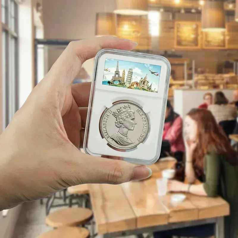 1pcs Coin Display Tray Organiser Capsule Protection Display Stand Plastic Storage Accessory Coin Tray Collectible Coin Holder