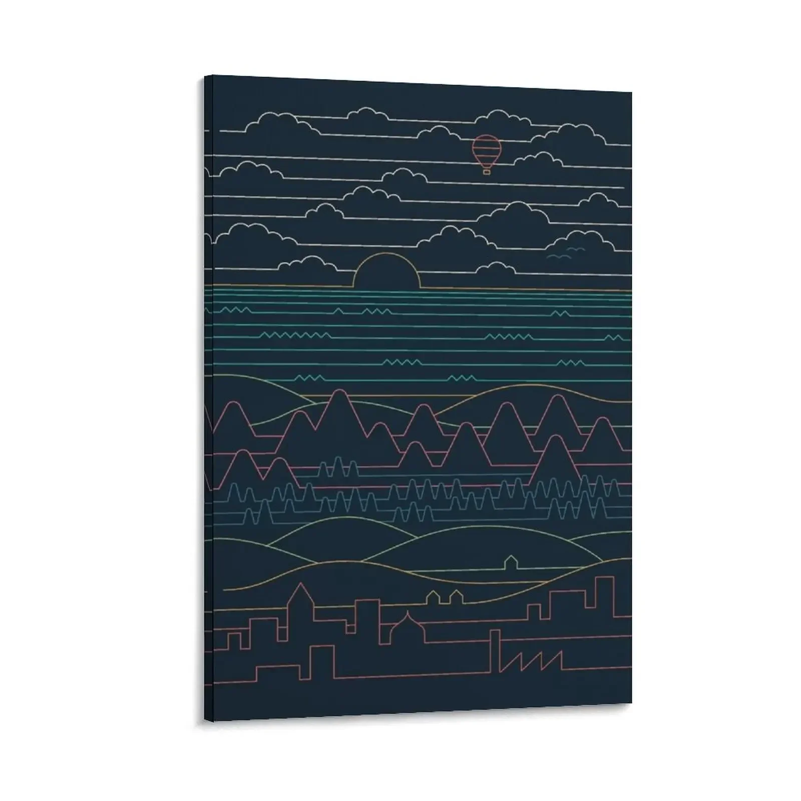 

Linear Landscape Canvas Painting room decoration accessories aesthetic room decoration Decoration home