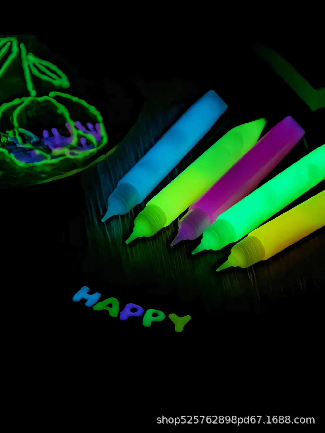 6ml Colors Fluorescent Pigment Luminous Paint Epoxy Resin Pigment Glow In Dark Acrylic Paints Halloween DIY Party Resin Supplies