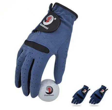 

1 Pair Micro Slim Fabric Faux Suede Washed Breathable Golf Gloves Comfortable Non-Slip Dark Blue Ladies Gloves Sports Gloves