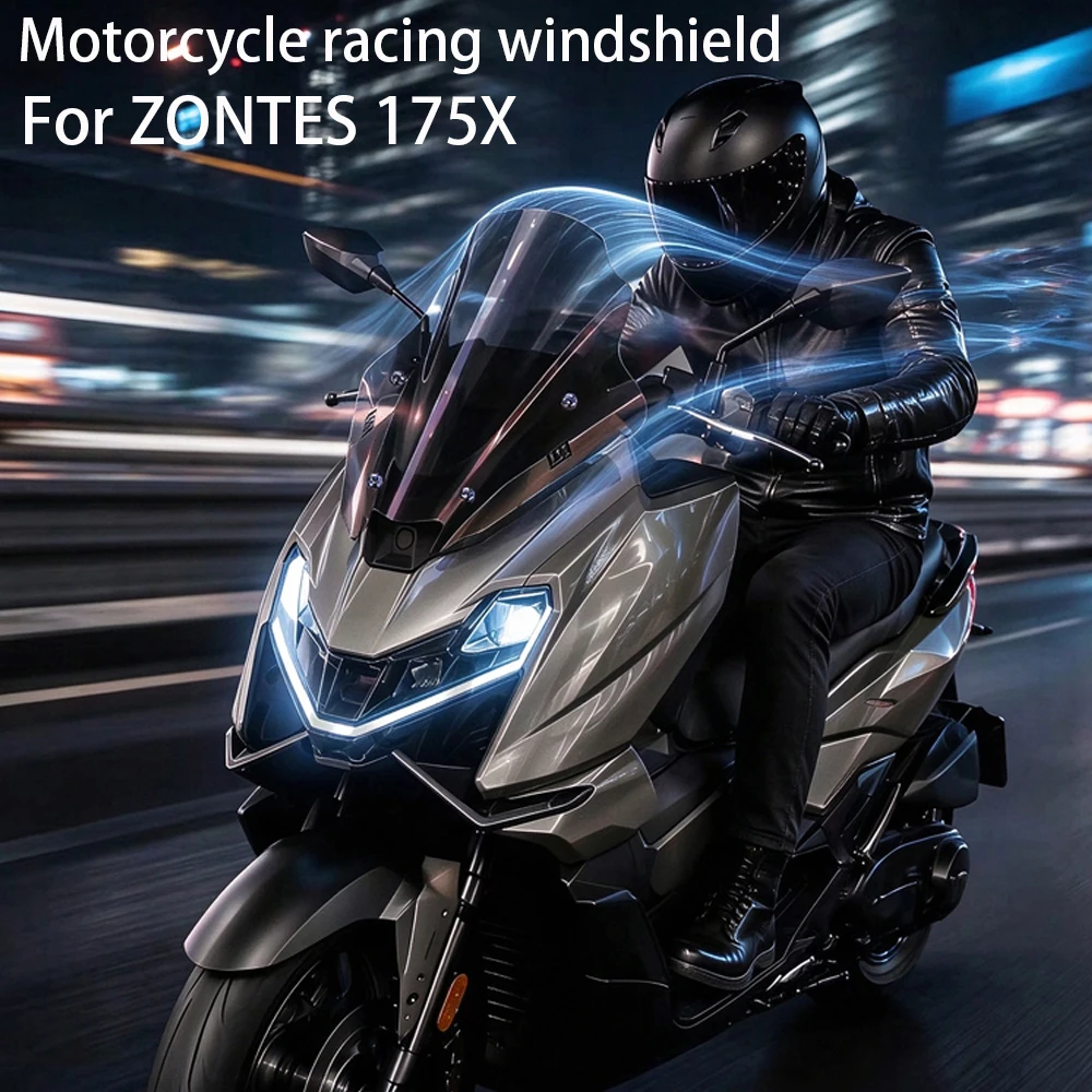 new 175X Windshield Accessories For ZONTES 175 X Motorcycle Racing Second Generation Modified 42CM Front Windshield