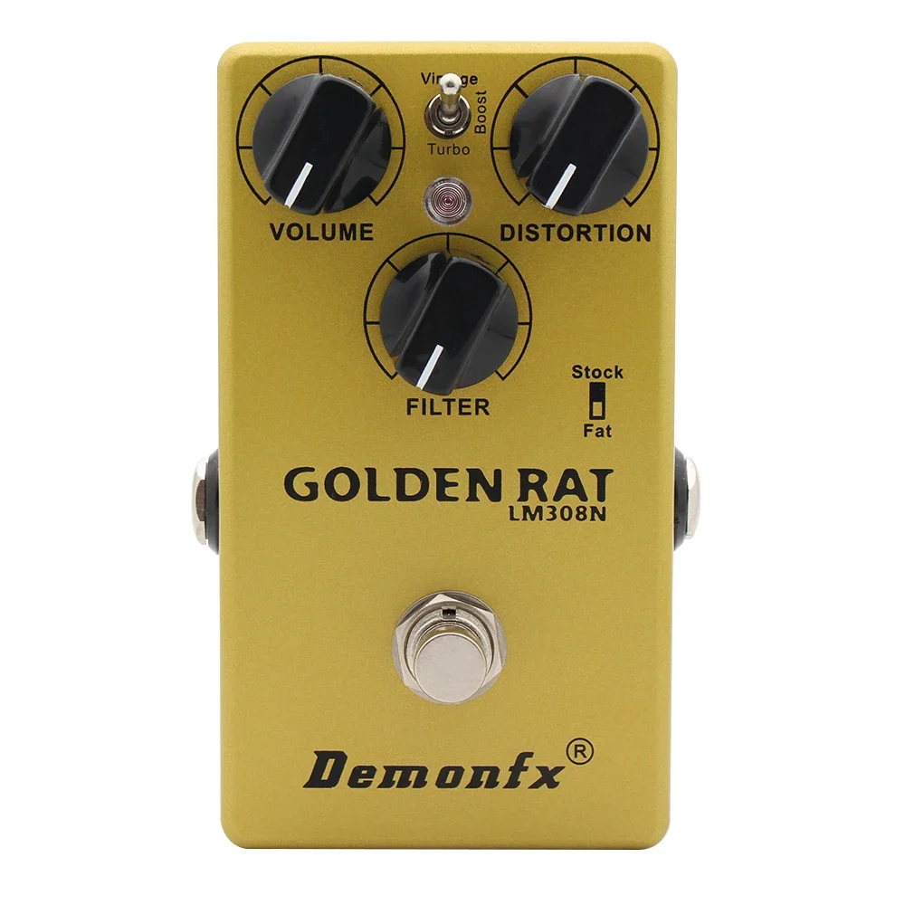 Demonfx GOLDEN RAT Guitar Effect Pedal, Fuzz Distortion Booster, True Bypass, High Quality image 6