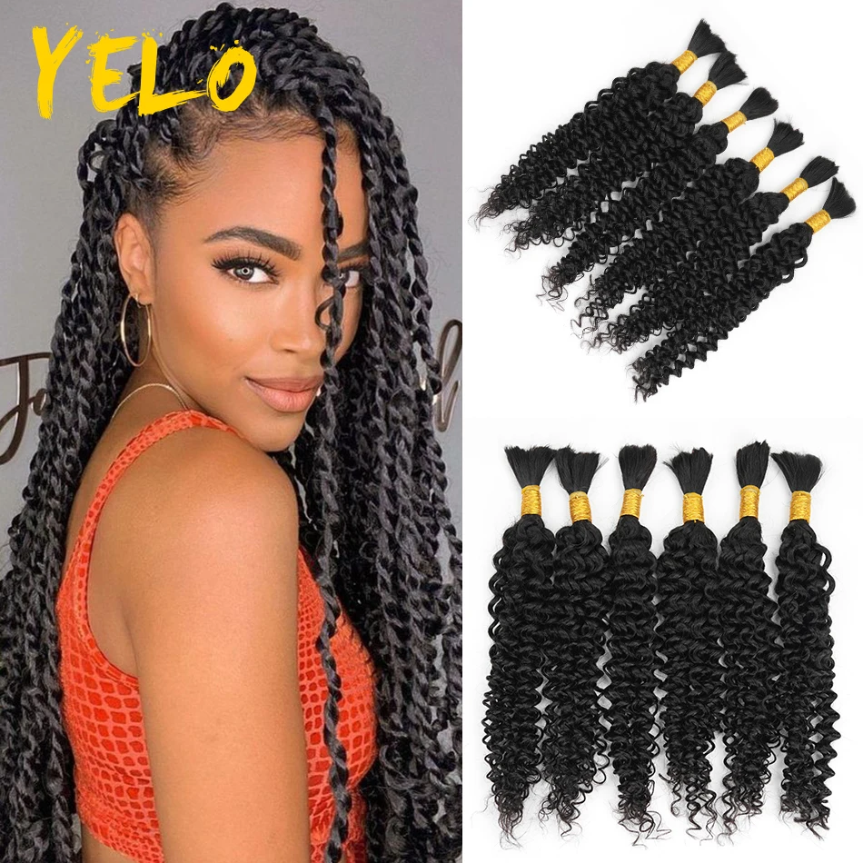 

1B Human Hair Bulk For Braiding Kinky Curly 100% Unprocessed No Weft Human Hair Bulk Extensions Brazilian Remy Hair 12-30 Length