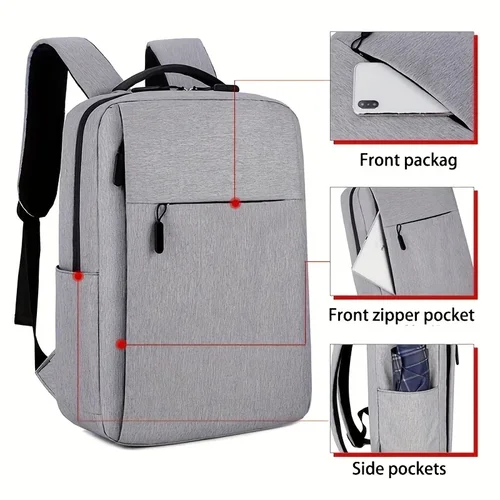 Mochila de viaje de gran capacidad, cierre de cremallera, mochila informal para ordenador para hombre, mochilas de negocios para ir al trabajo, mochila escolar informal