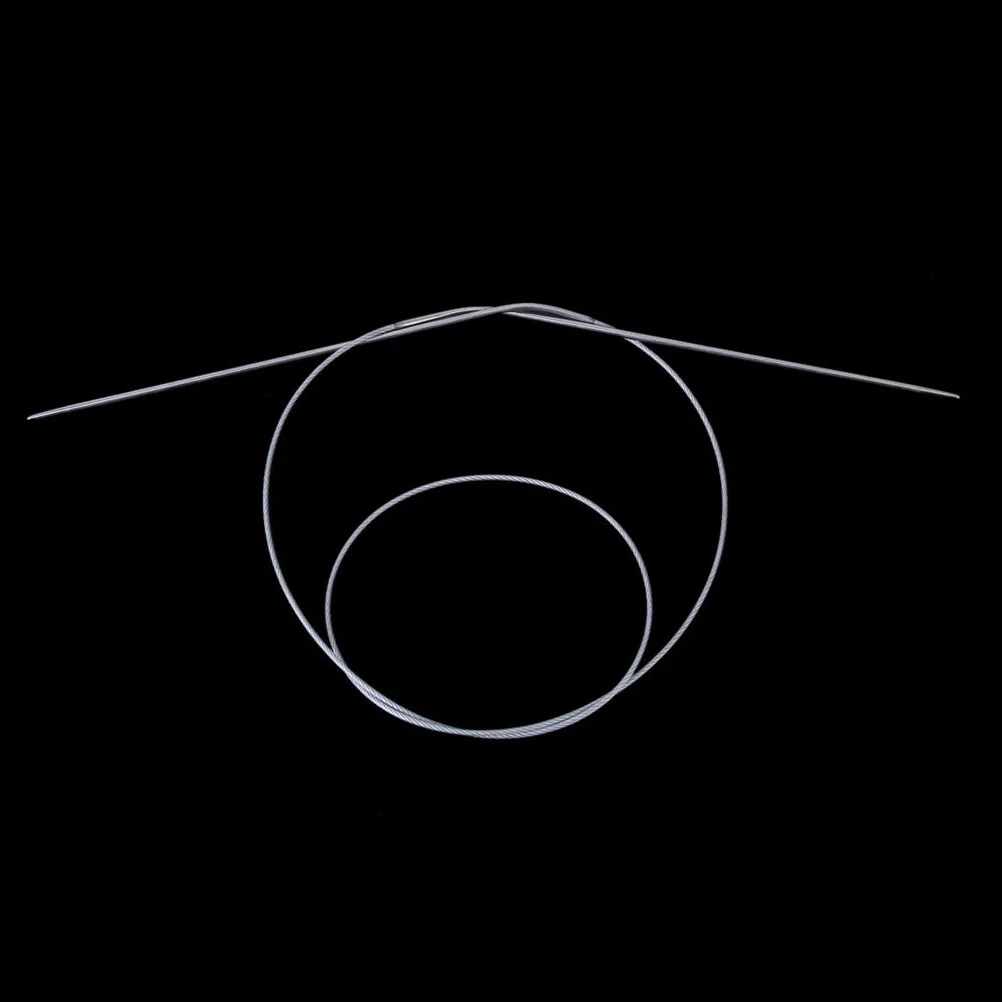 11 مجموعات المهنية 80 سنتيمتر إبر الحياكة الدائرية الفضة دائم الفولاذ المقاوم للصدأ 15 مللي متر إلى 5 مللي متر خفيفة الوزن سهلة الاستخدام