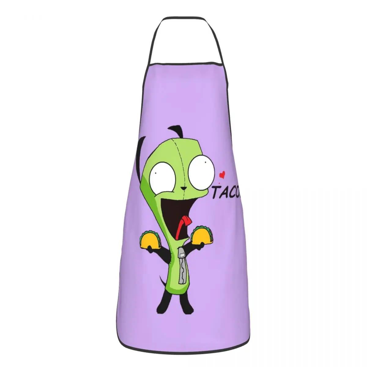 Gir Loves Tacos (Invader Zim) Aprons Chef Cooking Baking Tablier Sleeveless Bib Kitchen Cleaning Pinafore for Women Men Painting