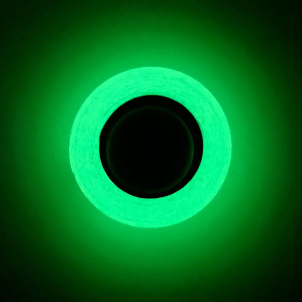 PerfecGlow in the Dark Fluorescent Tape, 1cm x 300cm, Ruban néon, Étanche, Haute visibilité pour les théâtres, les scènes et les zones sombres