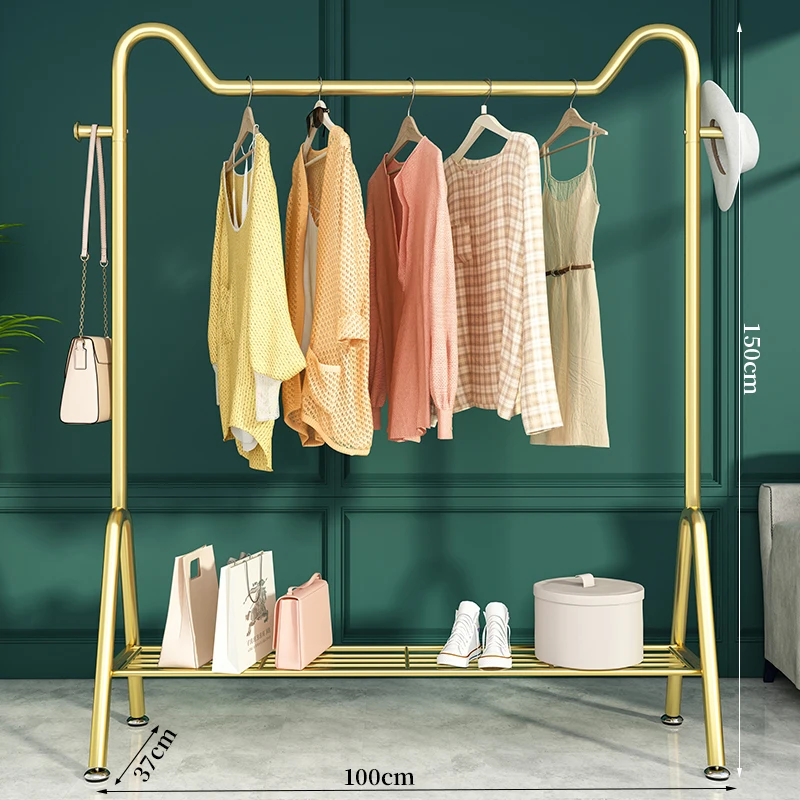 Black Drying Rack Clothes Portable Metal Balcony Minimalist Gold Clothes Rack Floor Arara De Roupa Furniture Living Room