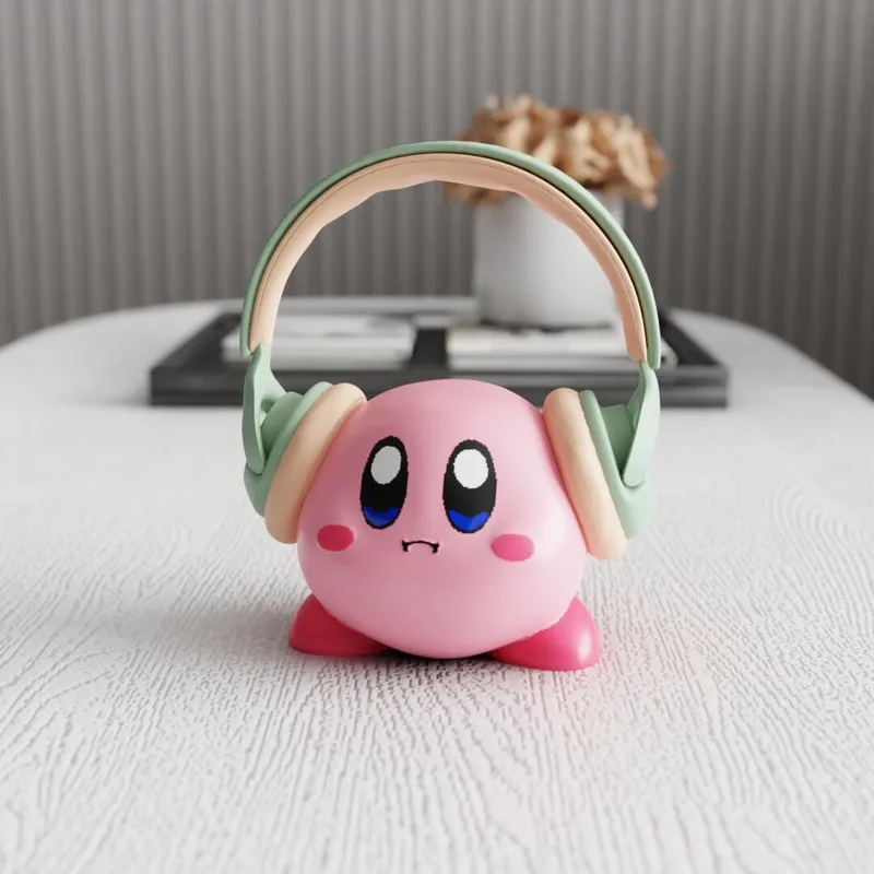 MSKA Headphone Stand Kirby Cute Cartoon Creative Desktop Figurine Ornament For Home Office Desk Decoration Accessories view 2