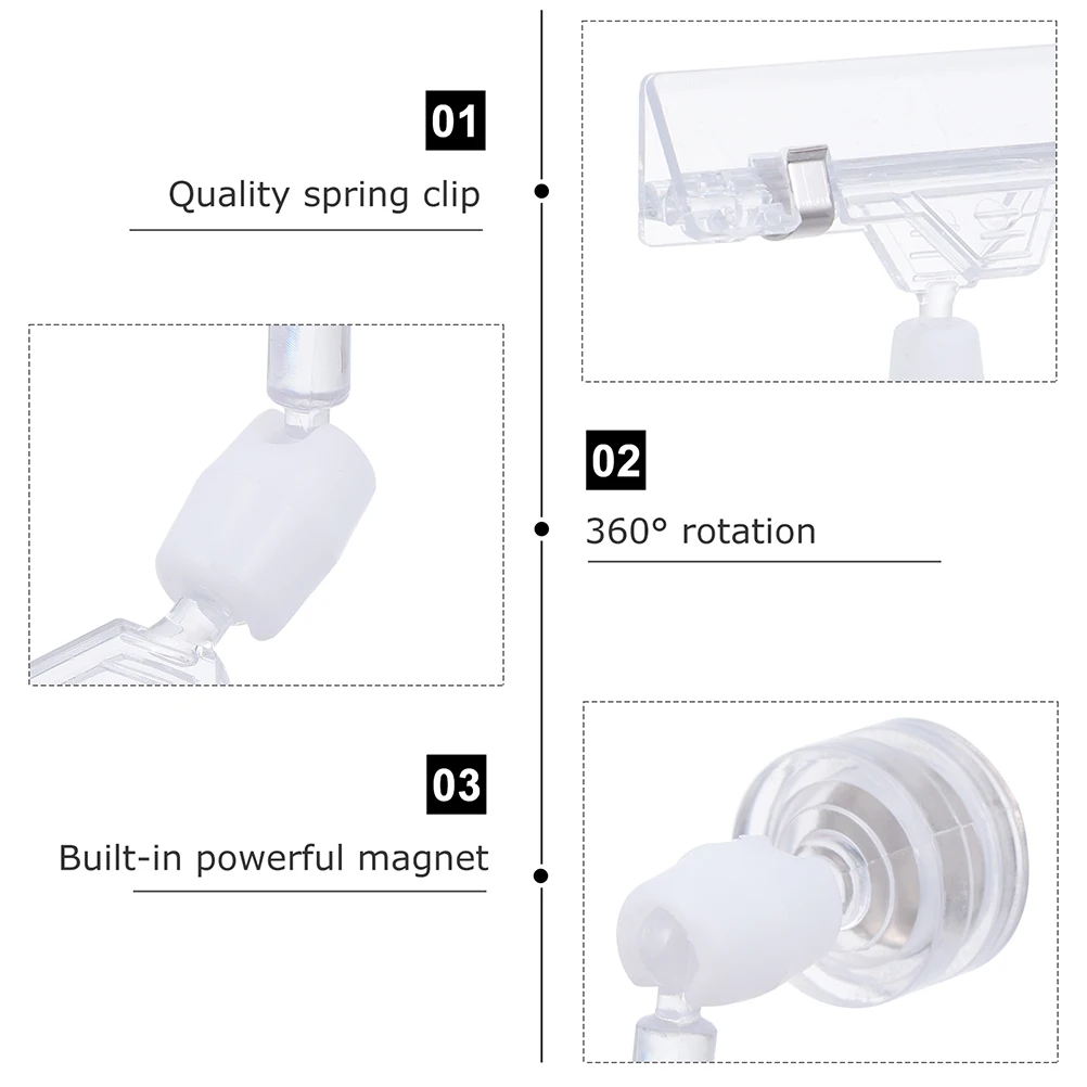 

5pcs 5 Price Tag Clips Tabletop New Material Supermarket Supplies Shop Retail Store Display Labels Portable Lightweight