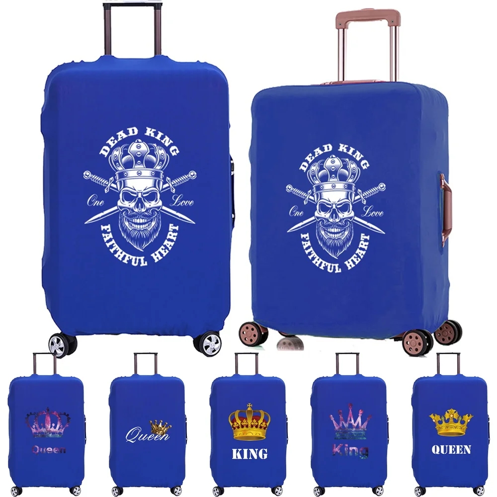 Travel Luggage Protective Cover King QUEEN Pattern Travel Accessories Elastic Suitcase Case Apply To 18-28inch