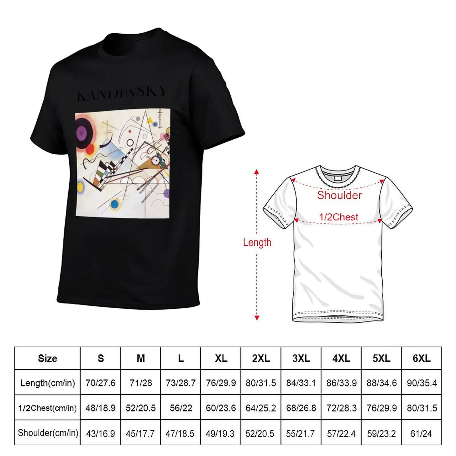 Kandinsky - Composition VIII T-Shirt cotton man t-shirts blue archive clothes men graphic t shirts