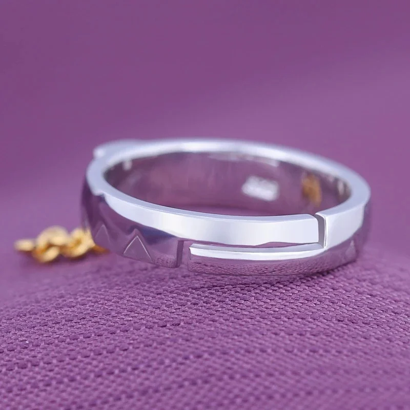 Anime JoJo Bizarre Adventure Rings Kujo Jotaro Adjustable Opening Ring Unisex Cosplay Jewelry Accessories For Friends Gift
