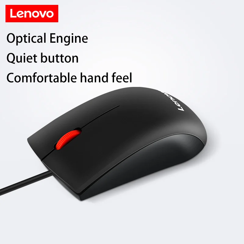 

Lenovo M220 Black Wired Precision Mouse for Laptop Desktop Mouse Business Home Office Universal with USB Port Plug and Play