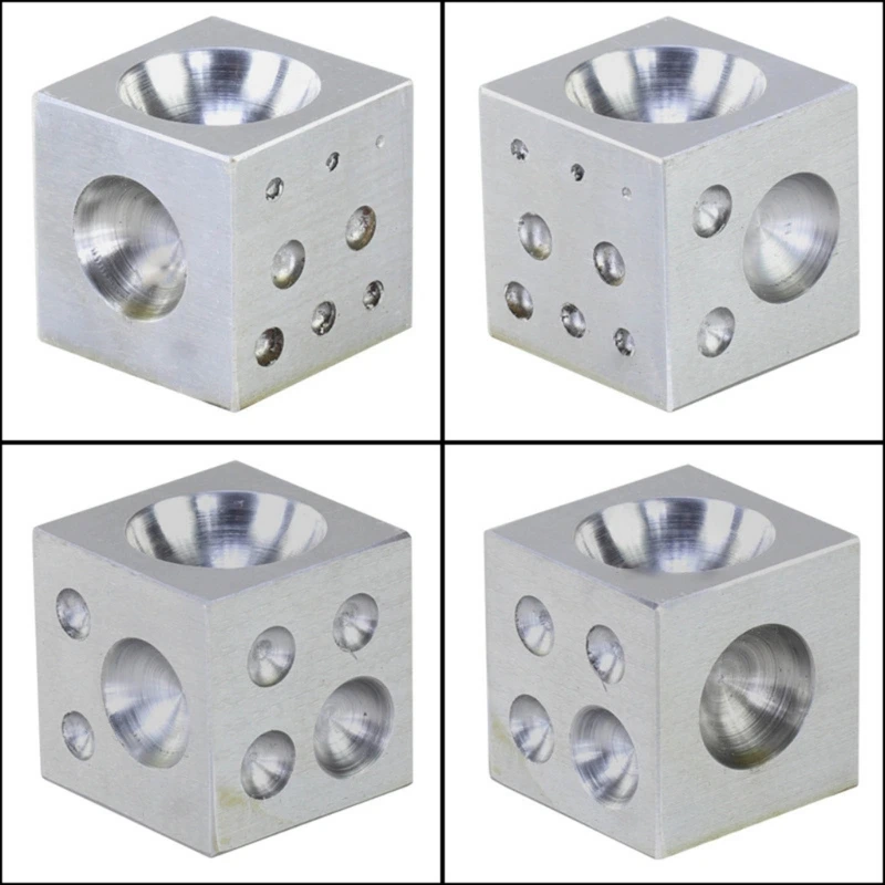 Square-Shape Heavy-Duty Square Bezel Mandrel Dapping Doming Block Jewelry Tool Metalworking Doming