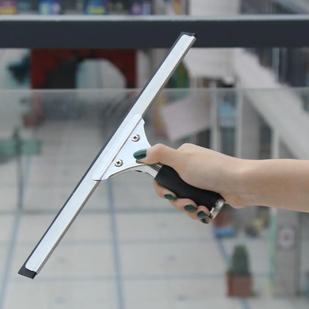 Bathroom Supplies Professional Window Squeegee with Rubber Lip Long Handle Shower Wiper Bathroom Glass Tool for Streak-free