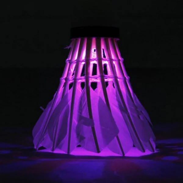 

2 pcs LED Light-Up Badminton Shuttlecocks Bright Red Night Play Durable Foam Plastic Long Life Random Color