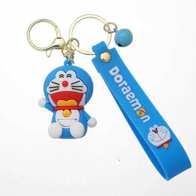 Anime Doraemon Cute Doll Pendant Figures Tinker Bell Cat Robot Cat Kawaii Fashion Keychain Bag Keyring Pendant Birthday Gifts