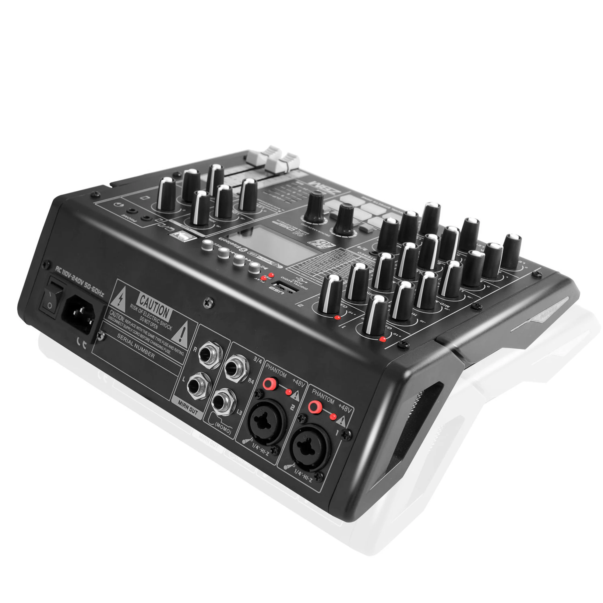 Professional SK4 Digital Audio Mixer with 24 DSP Effects 4 Channels and Built-in Sound Card