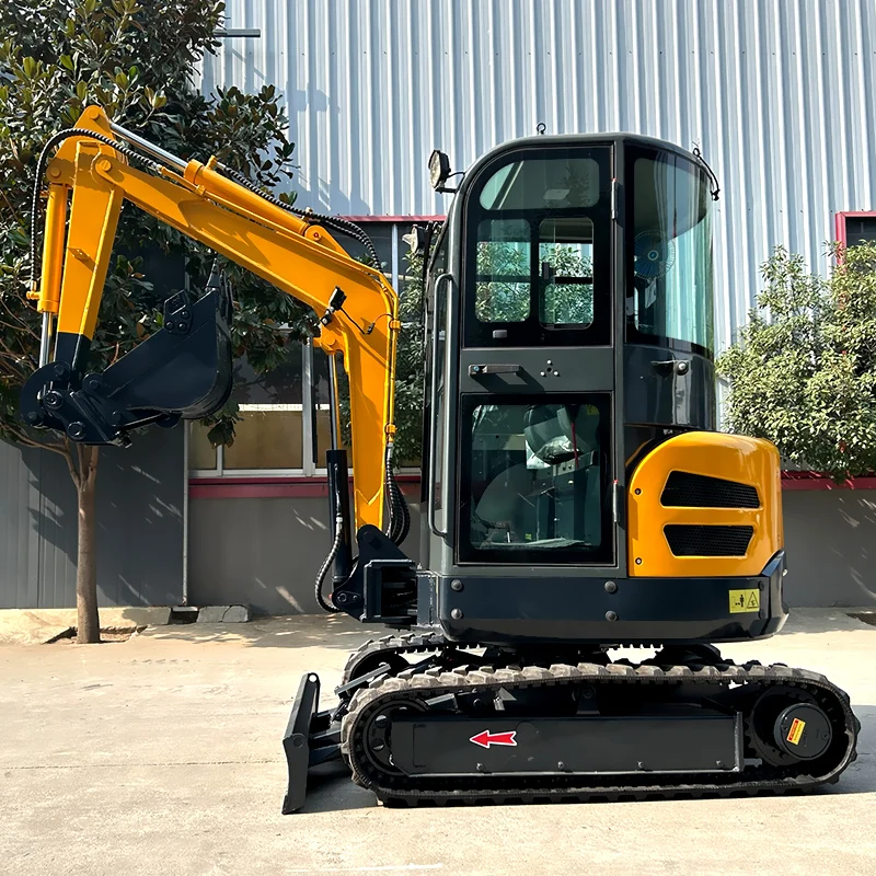 Alta Configuração Mini Digger Hidráulica Completa, Escavadeira 2.0Ton Crawler, Marca Famosa