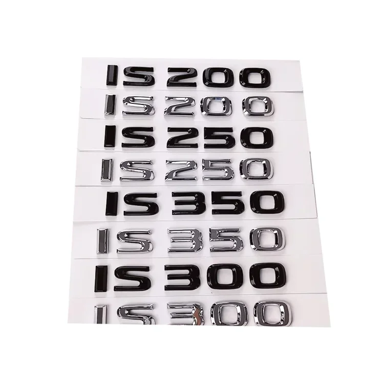 Emblema lateral de carrocería de coche ABS, pegatina para maletero trasero para Lexus IS200 IS250 IS300 IS350 RX400 RX450, decoración de insignia trasera