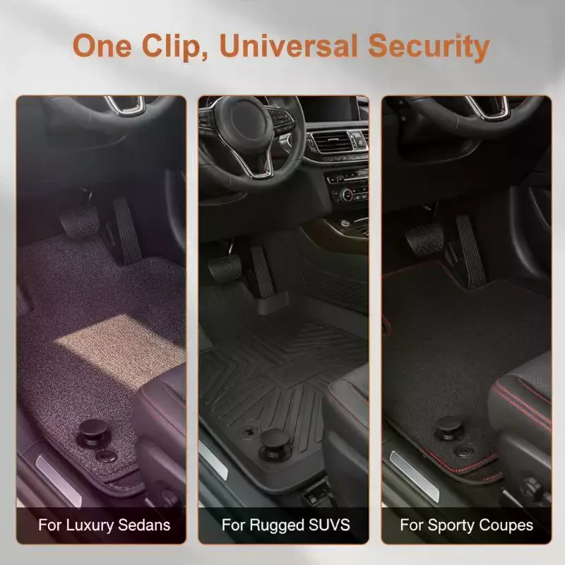 Universal Car Floor Mat Buckle Clips Dual Layer Footmat Fastener Car Accessories