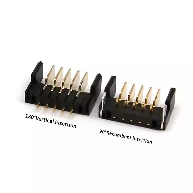 

10PCS 5PIN Gold Plated Male Connector Gilded Blade Type Battery Base PH2.0mm Spacing for Intelligent Door Locks