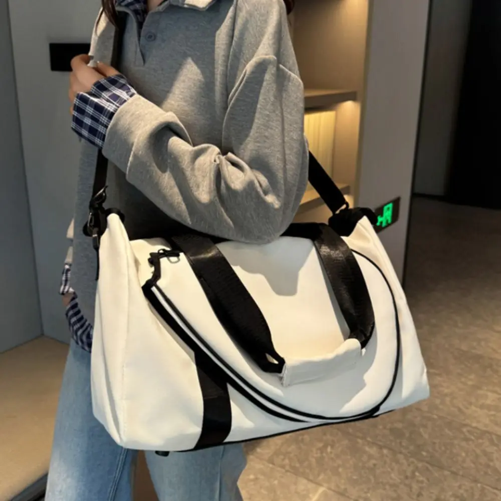 Large Capacity Tennis Racket Bag with Handle Multi-layer Tennis Shoulder Bag Pure Color One Shoulder Sports Fitness Bag Youth