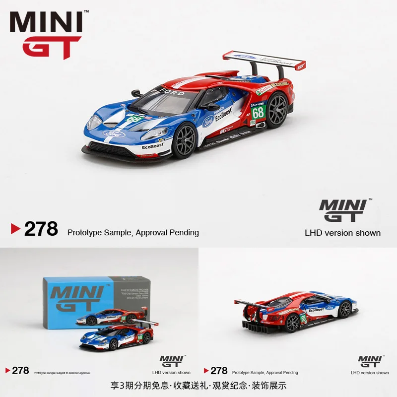 

TSM MINI GT 1:64 Ford GT Ford GTLME PRO 68 Winner Коллекционная модель автомобиля из сплава подарок