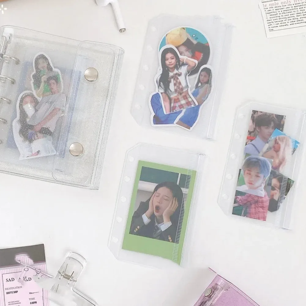 Прозрачная вкладыш с 5 отверстиями, сменная бумага, вкладка для страниц категории, держатель для фотокарточек, сменный альбом, спиральная переплет для страниц, индексирующие карты, ПВХ