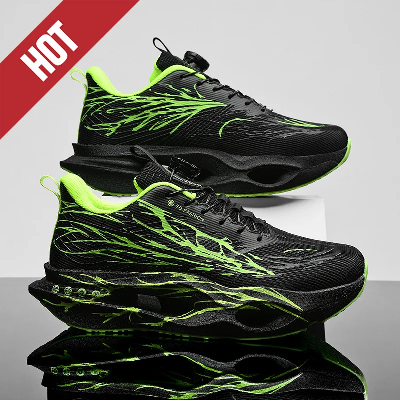 

Fluorescence Running Shoes Carbon Board Marathon Men Sports Breathable Lightweight Women's Comfortable Athletic Sneakers Casual